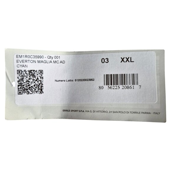 NWT Erreà Italian Vollyeball Jersey Workout Sport Ventilated Tee Size XXL - Picture 6 of 11